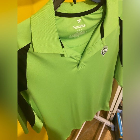Men's Seattle Sounders FC Fanatics Green Short Sleeve Polo - Picture 3 of 8